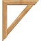 Ekena Millwork Traditional Traditional Rough Sawn Bracket w/ Offset Brace, Western Red Cedar, 6"W x 32"D x 36"H BKT0604X32X36TRA01RWR - alternate 3